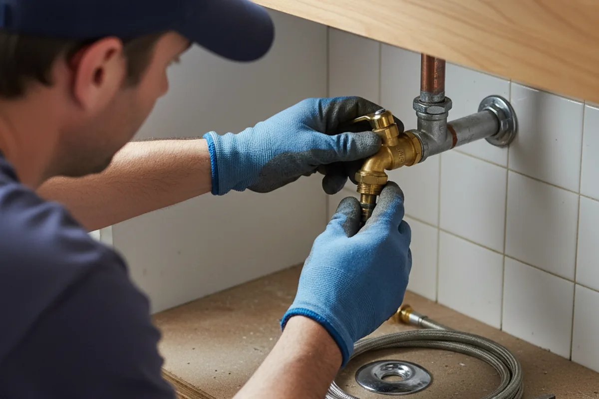 Shutoff valve and fitting work during Repiping in Rock Springs